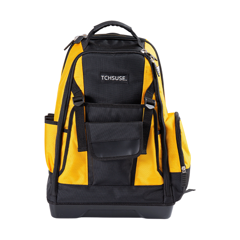Mochila de ferramentas com cordão inferior de plástico 1680D de 14 polegadas